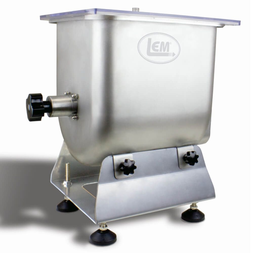 LEM 50 lb Meat Mixer Hand Crank or Motorized W/ LEM Electric Grinder