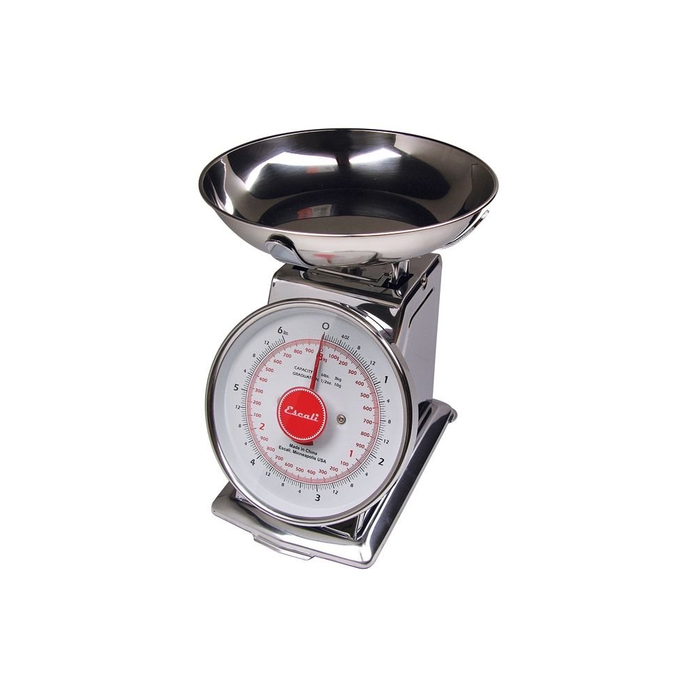 Escali Scale Mercado Series with Dial and Stainless Steel Bowl 11 Lb.  Capacity
