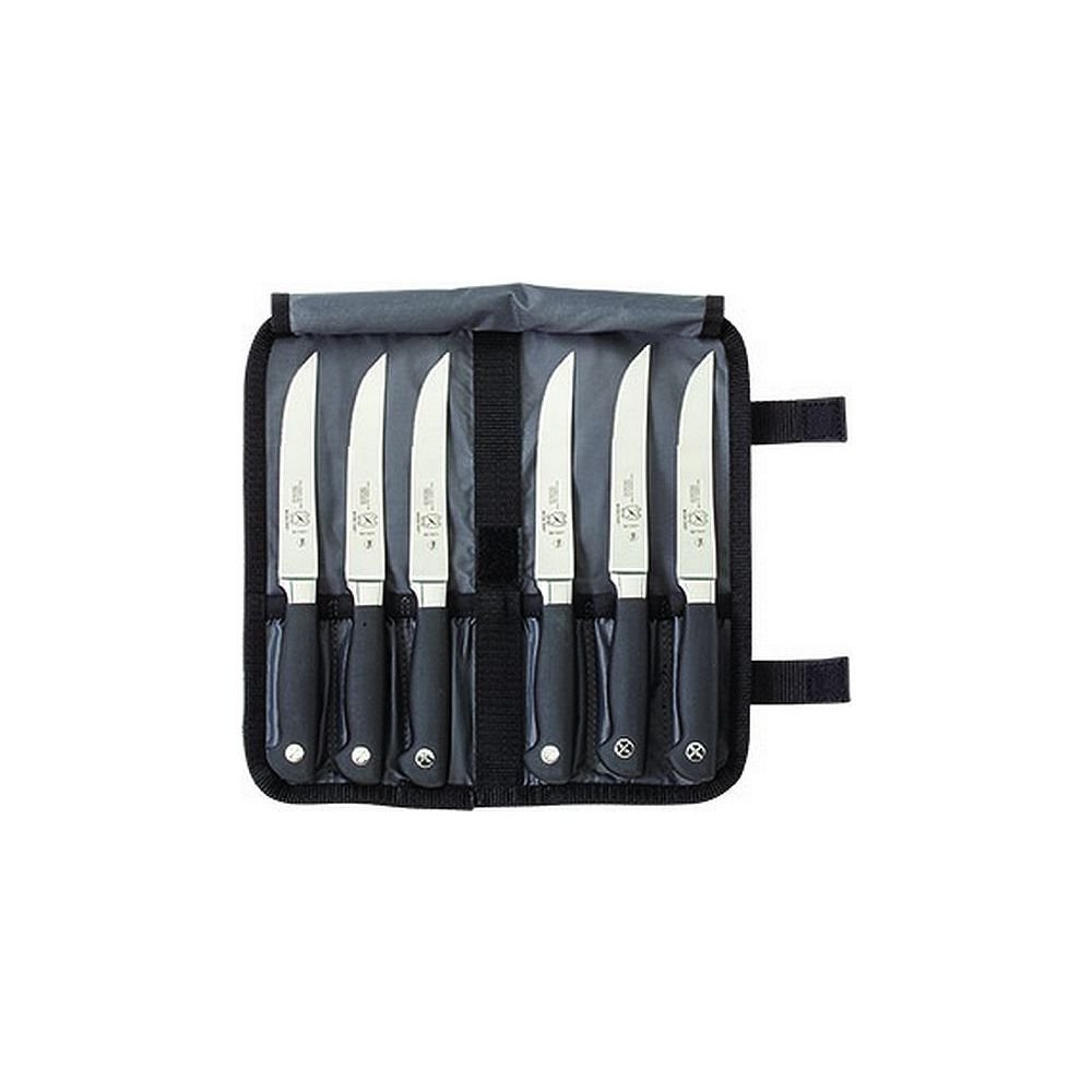 Mercer Cutlery Forged Steak Knives in Cloth Roll - 7 PC Set Genesis  Collection