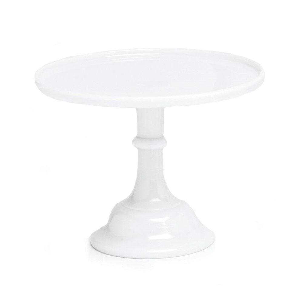 Made in the USA By Mosser Glass Milk White 9" Glass Cake Stand 