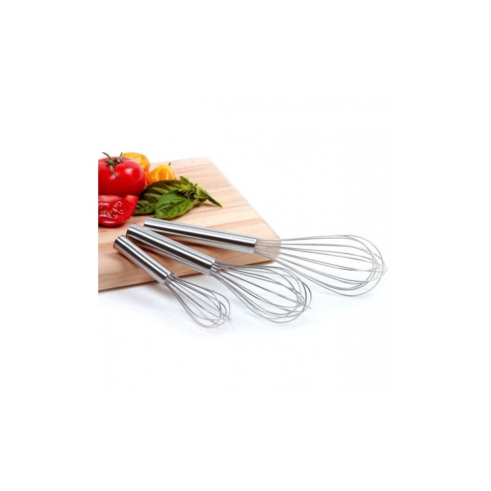 Kitchen Whisk 3-Piece Set, Stainless Steel Wire Balloon Whisk