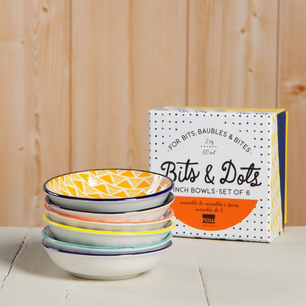 Bits and Dots Bowls Set of 6 Bits and Dots Bowls Set of 6