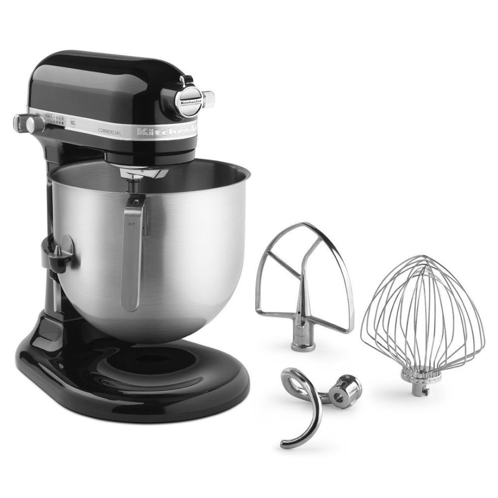 KitchenAid Commercial 8 Qt KSM8990 Stand Mixer with KSMPB7SSC Pastry  Attachment