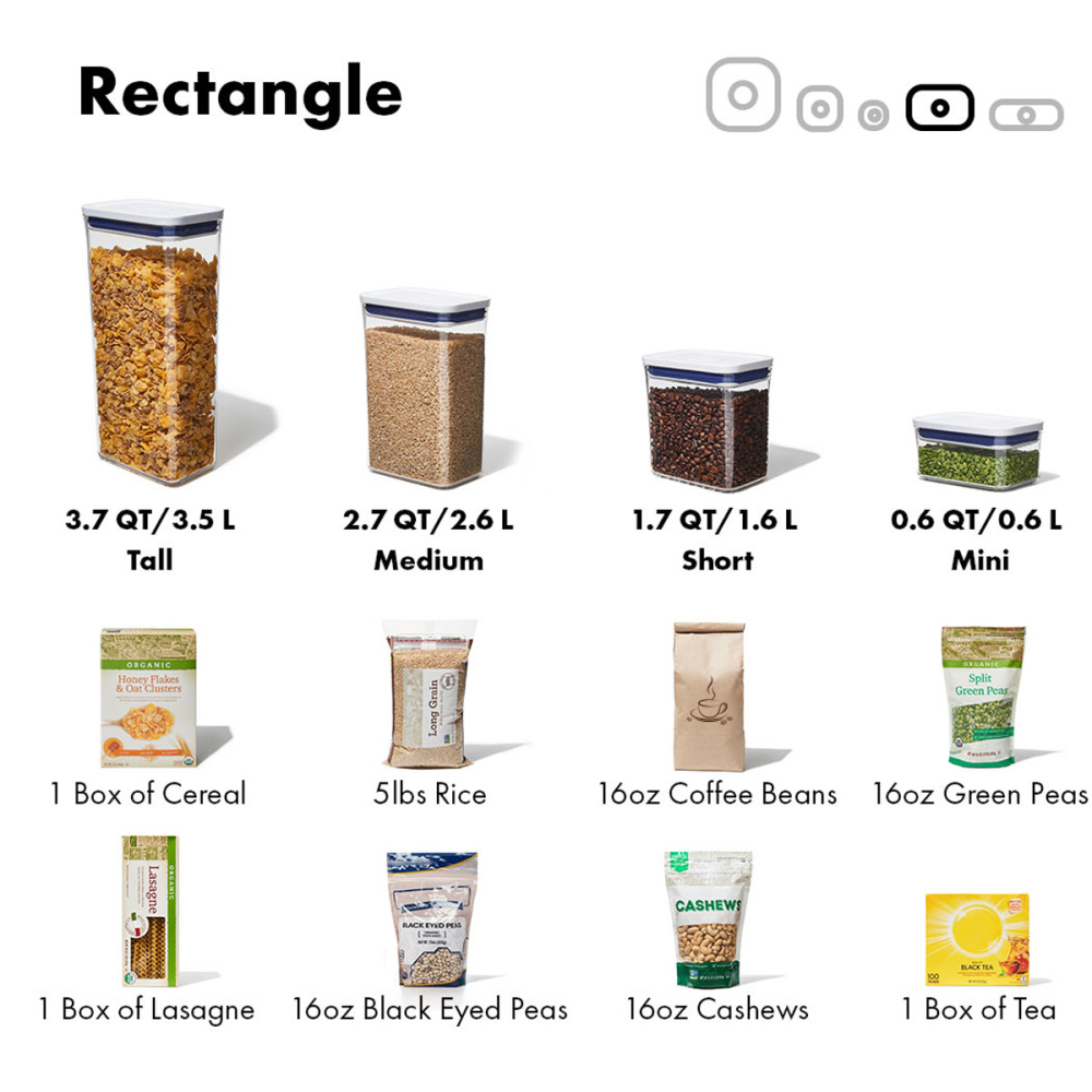 OXO POP 2.7-Qt Medium Rectangular Airtight Food Storage Container