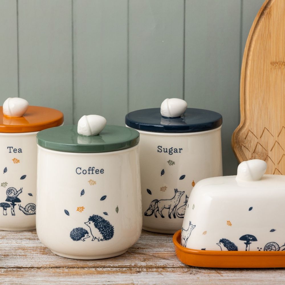 Storage Jars Tea Coffee Sugar Woodland Collection Coffee Storage