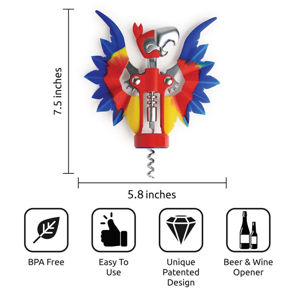 OTOTO Parrot Wine Bottle Opener