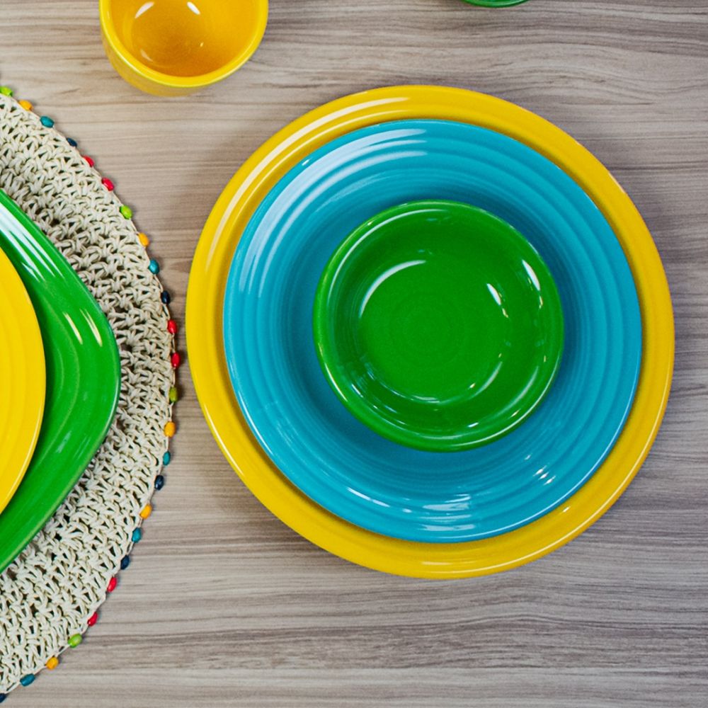 thumbnail image 2 of Fiestaware Daffodil Yellow Dinner Plates – Set Of 4 – 10.5" – Made In USA 2 of 5
