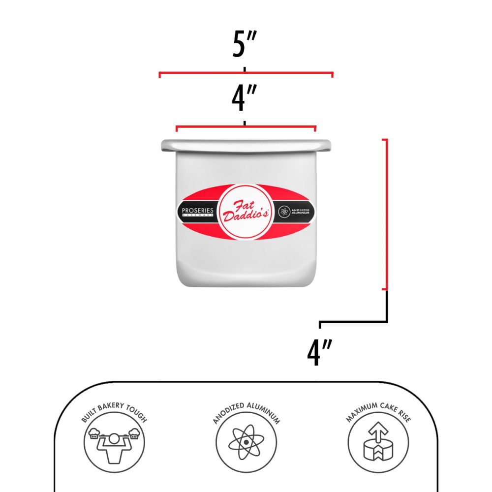 Fat Daddio's Square Cake Pans 4 Depth