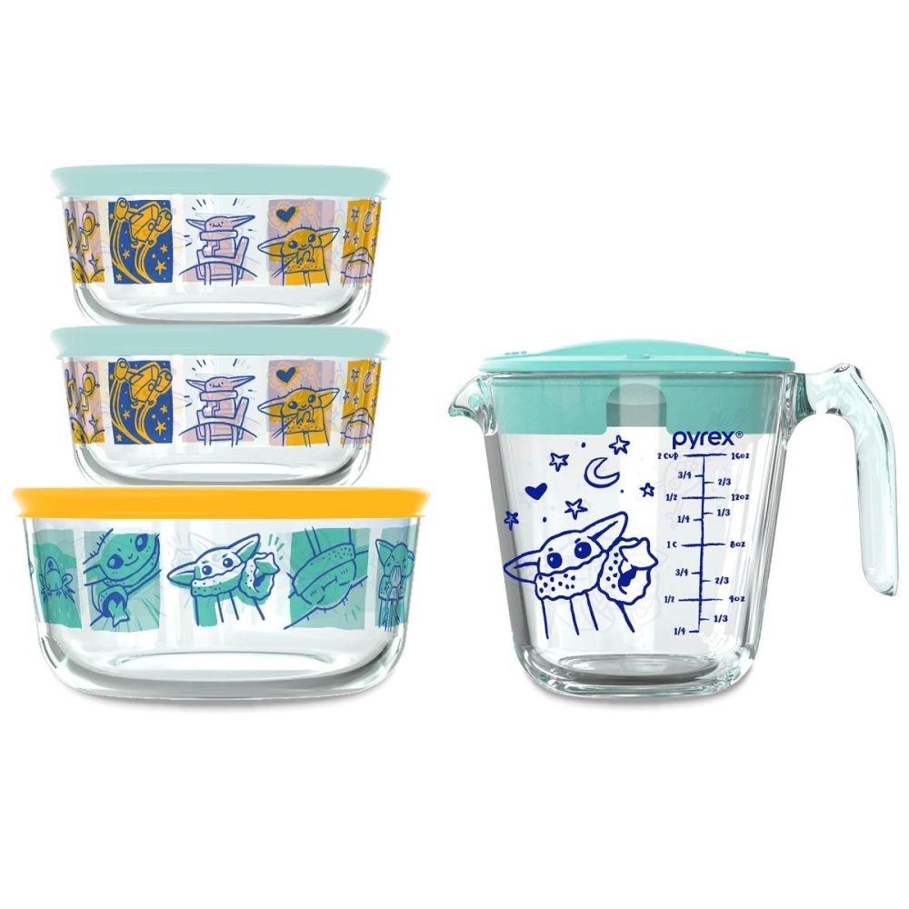 Pyrex Harry Potter 8-piece Prep and Store Set with Plastic Lids