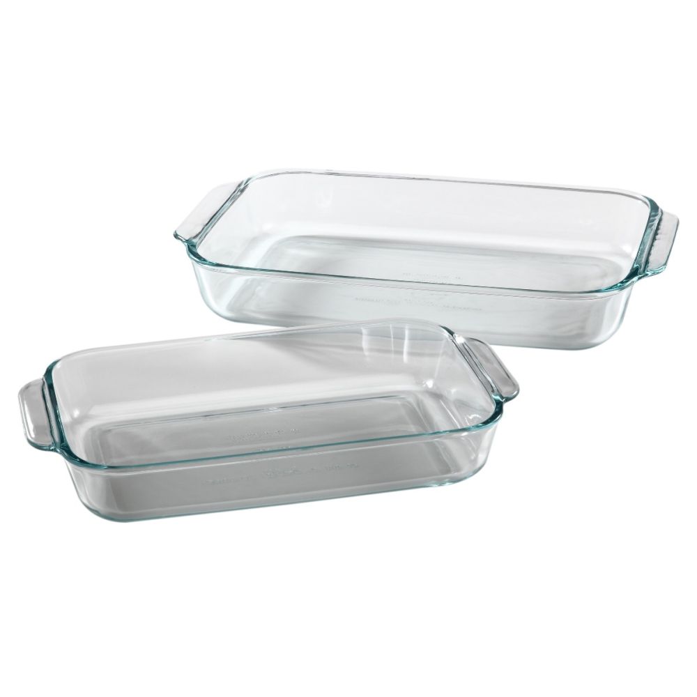 Basics 2 Piece Oblong Baker Set Pyrex Everything Kitchens