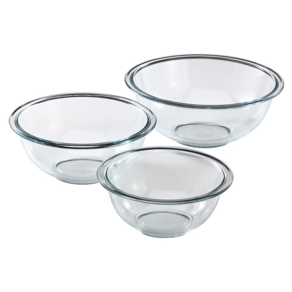 OXO 3-Piece Mixing Bowl Set: Blue, Grey & Jade