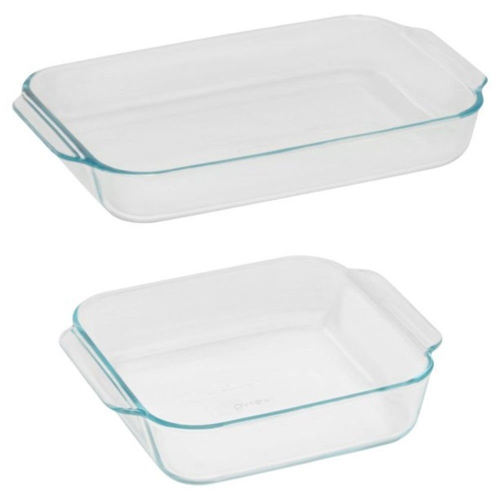 Lot Of 2 Glass Baking Dish OXO Good Grips Freezer to Oven Safe 3 Qt New