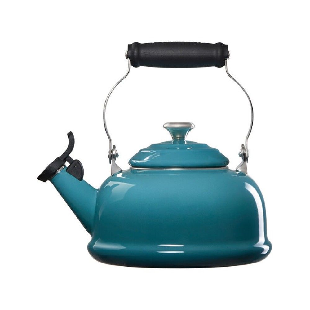 Outlet Le Creuset 1.7 Qt Stainless Classic Whistling Kettle Blue Tea