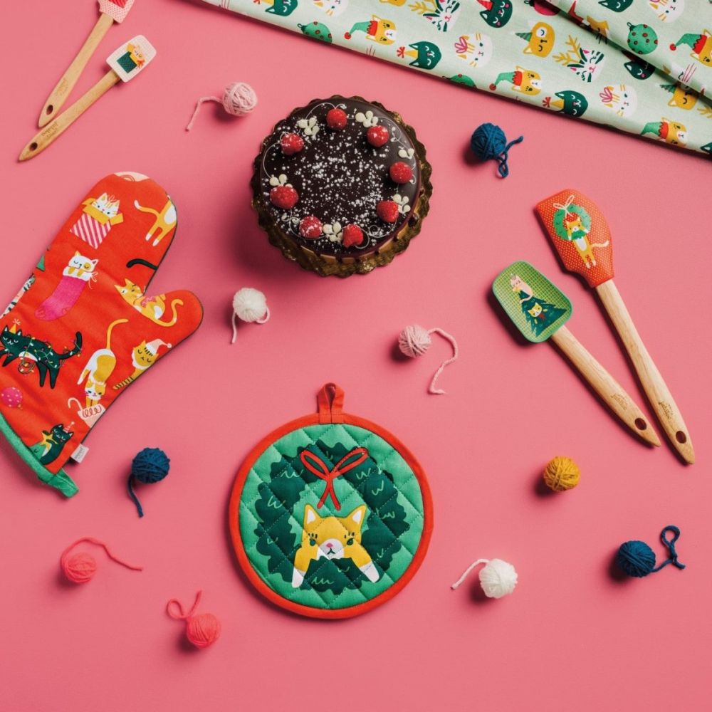 Oven Mitts (Set of 2) (Let It Meow) | Danica Jubilee | Everything