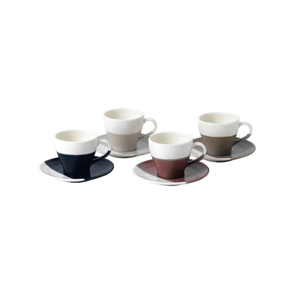 Espresso Cup and Saucer Set, High-quality Porcelain 2.7 Oz Mugs