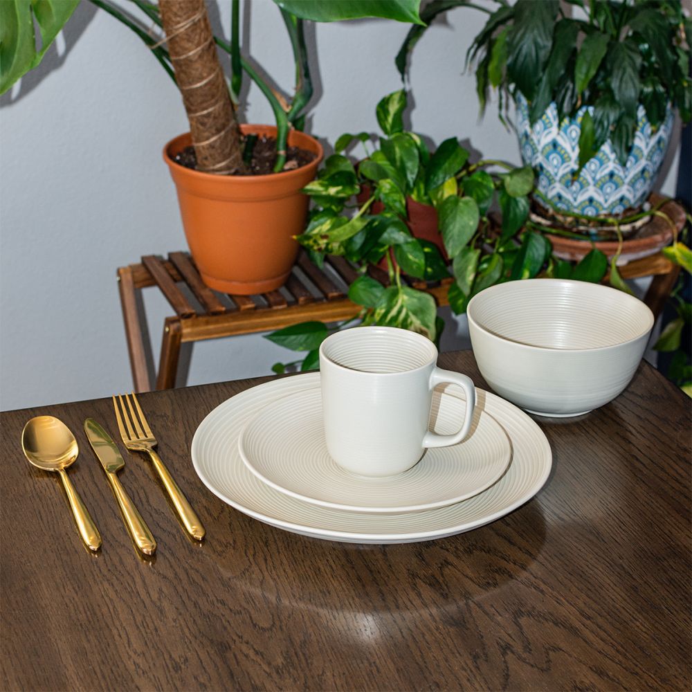 Deep Matte 16 Piece Dinnerware Set Matte Ivory Everything Kitchens