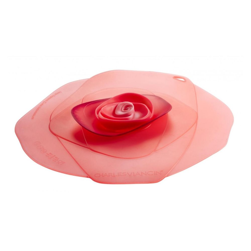 Charles Viancin Dark Red & Pink Rose Silicone Drink Cover Set