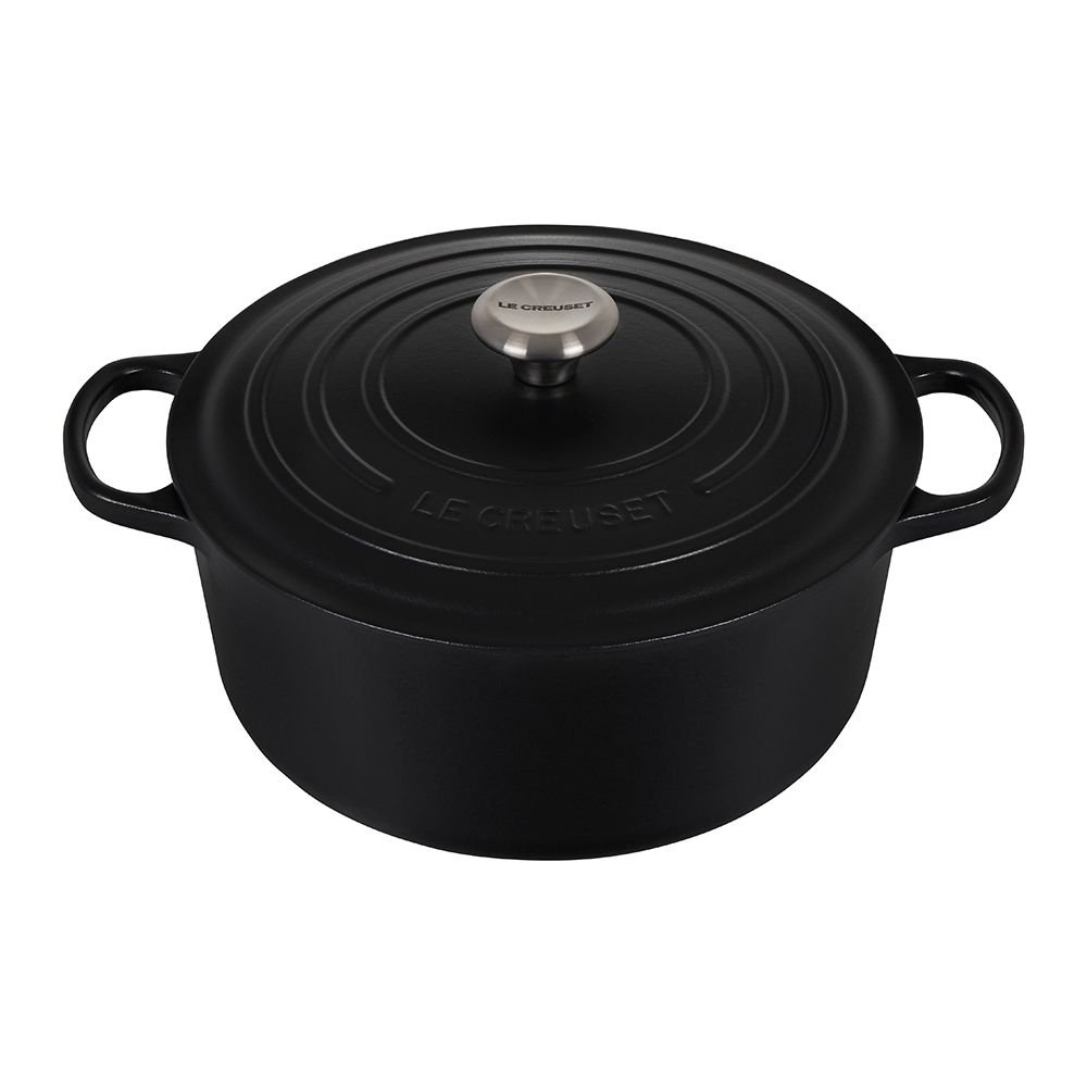 Enameled Cast Iron Dutch Oven -3qt Dutch Oven Pot with Lid and Steel Knob - Cast Iron Cookware with Loop Handles for Gas, Electric & Ceramic Stoves
