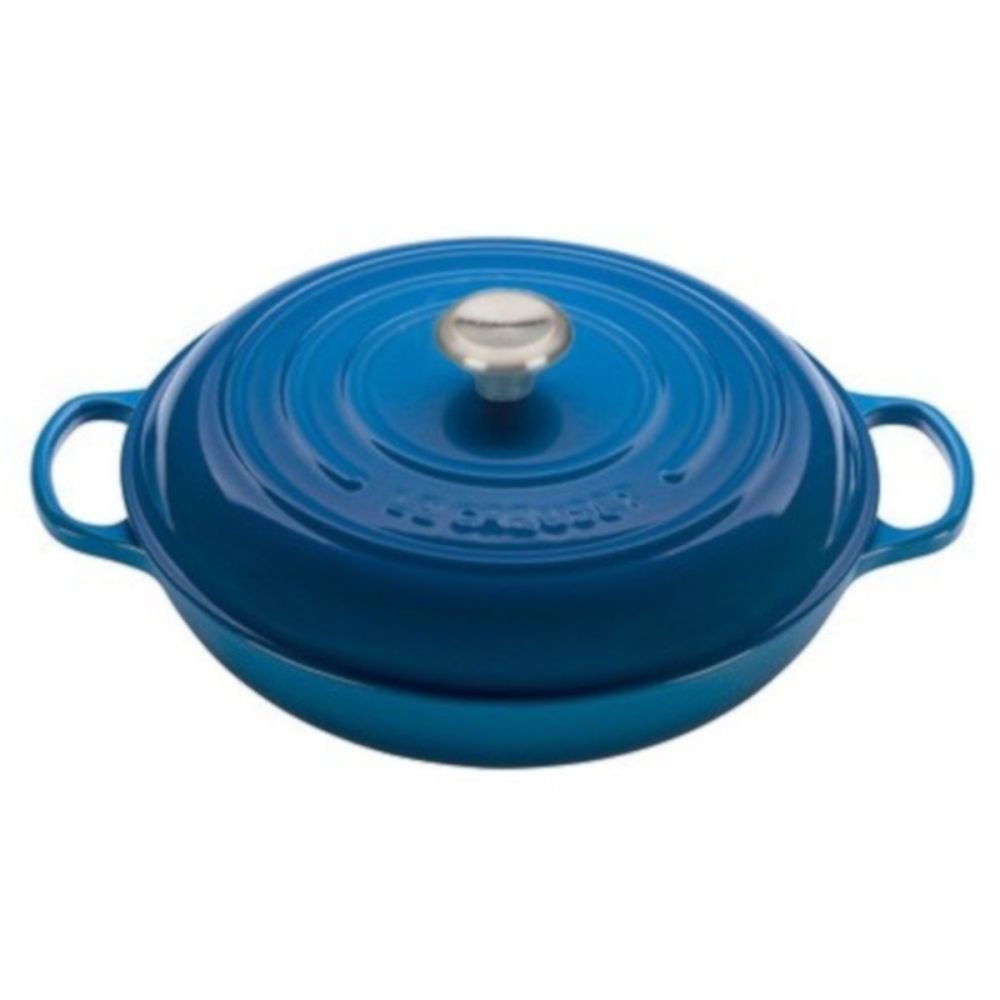 5 Qt. Signature Enameled Cast Iron Braiser with Stainless Steel