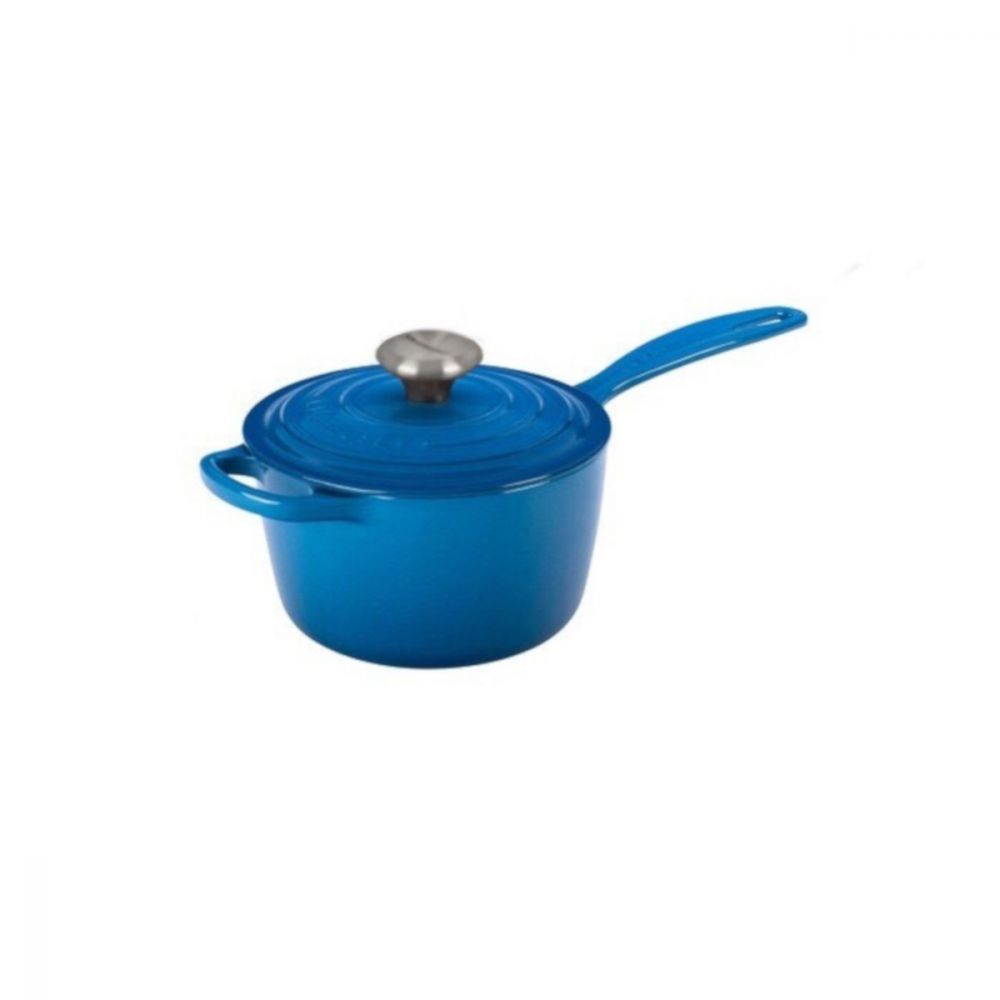 1.75 Qt. Signature Enameled Cast Iron Saucepan with Stainless Steel ...