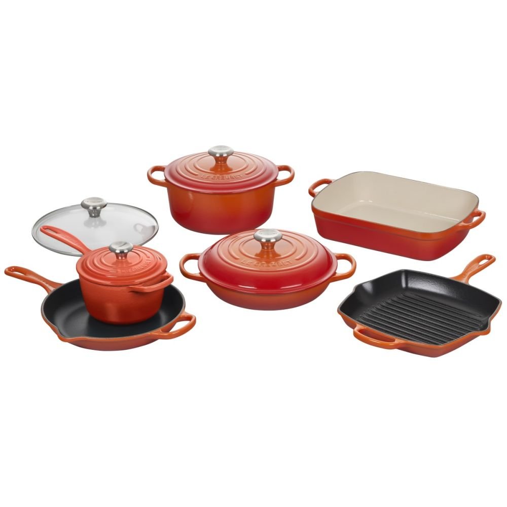 Le Creuset 10-piece Cookware Set, Stainless Steel