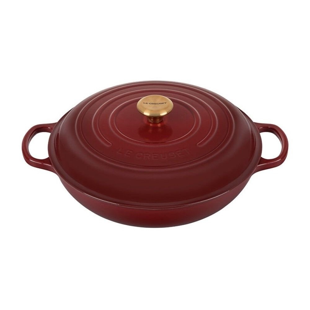 Le Creuset E Enameled Cast Iron Dutch Oven 4.5 Qt Red Made in