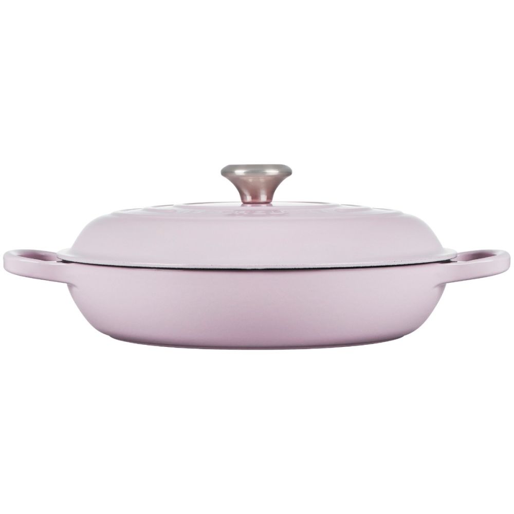3.5 Qt. Signature Enameled Cast Iron Braiser with Stainless Steel