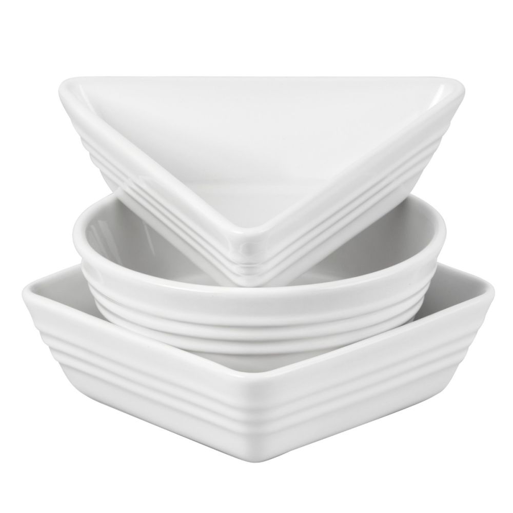 Set of 3 Tapas Dishes (White) | Le Creuset | Everything Kitchens