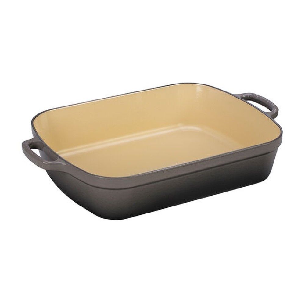 5.25 Qt. Rectangular Signature Cast Iron Roaster (Oyster Grey) | Le ...