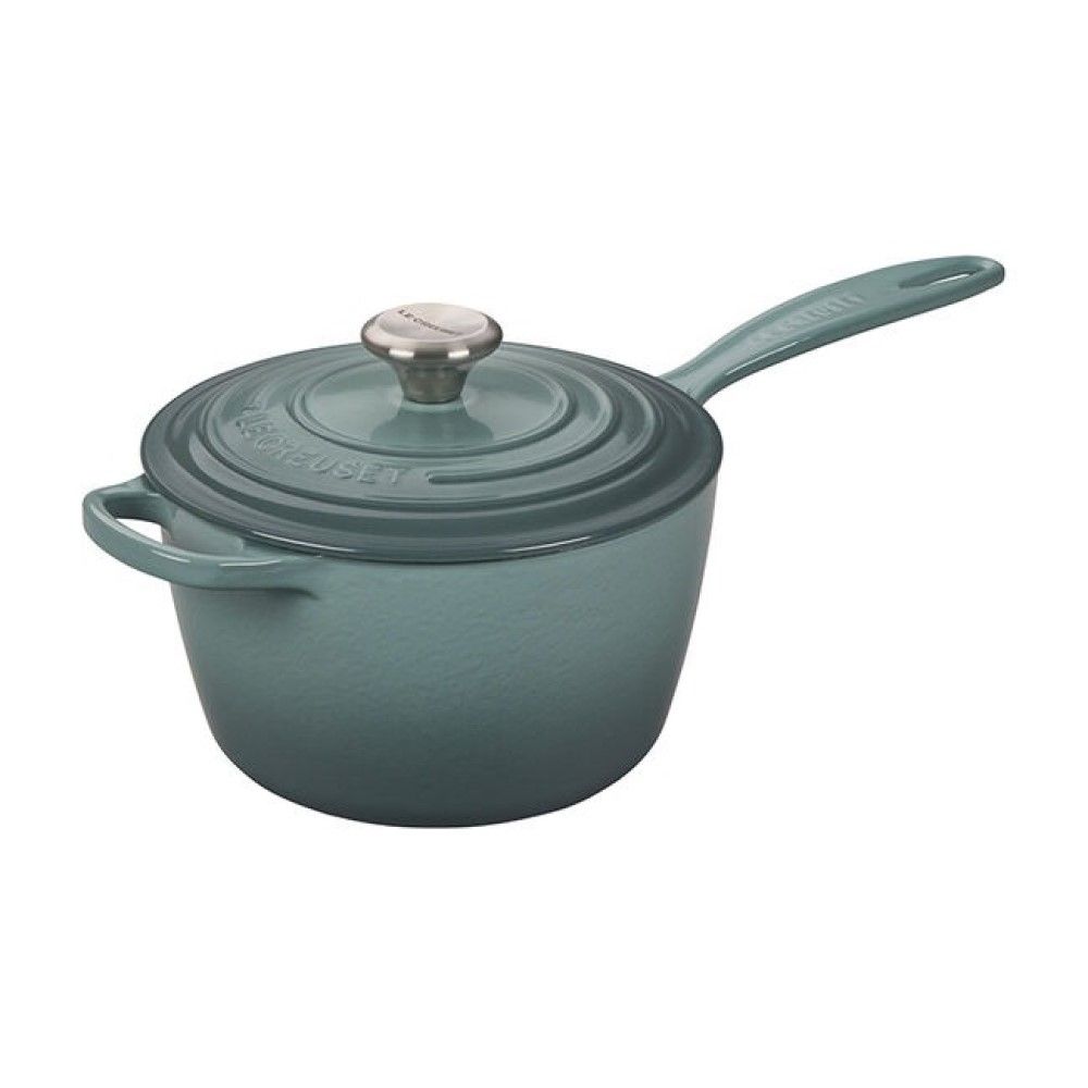 2.25 Qt. Signature Enameled Cast Iron Saucepan with Stainless