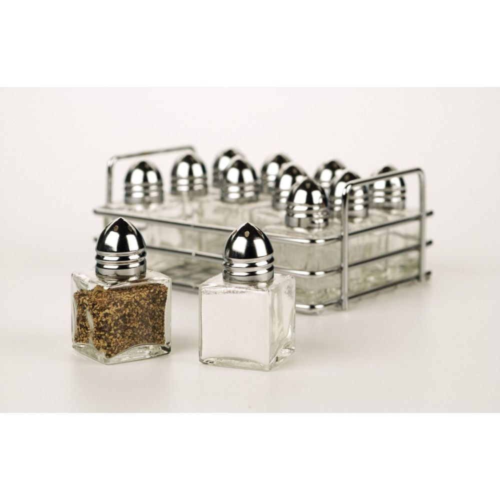 Rsvp Large Square Glass Spice Bottle - Clear