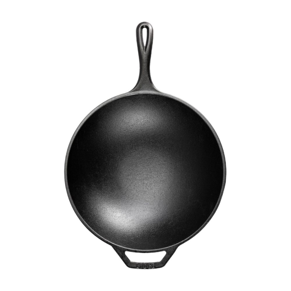 Lodge Cast Iron 12" Chef Style Wok - Thumbnail 5