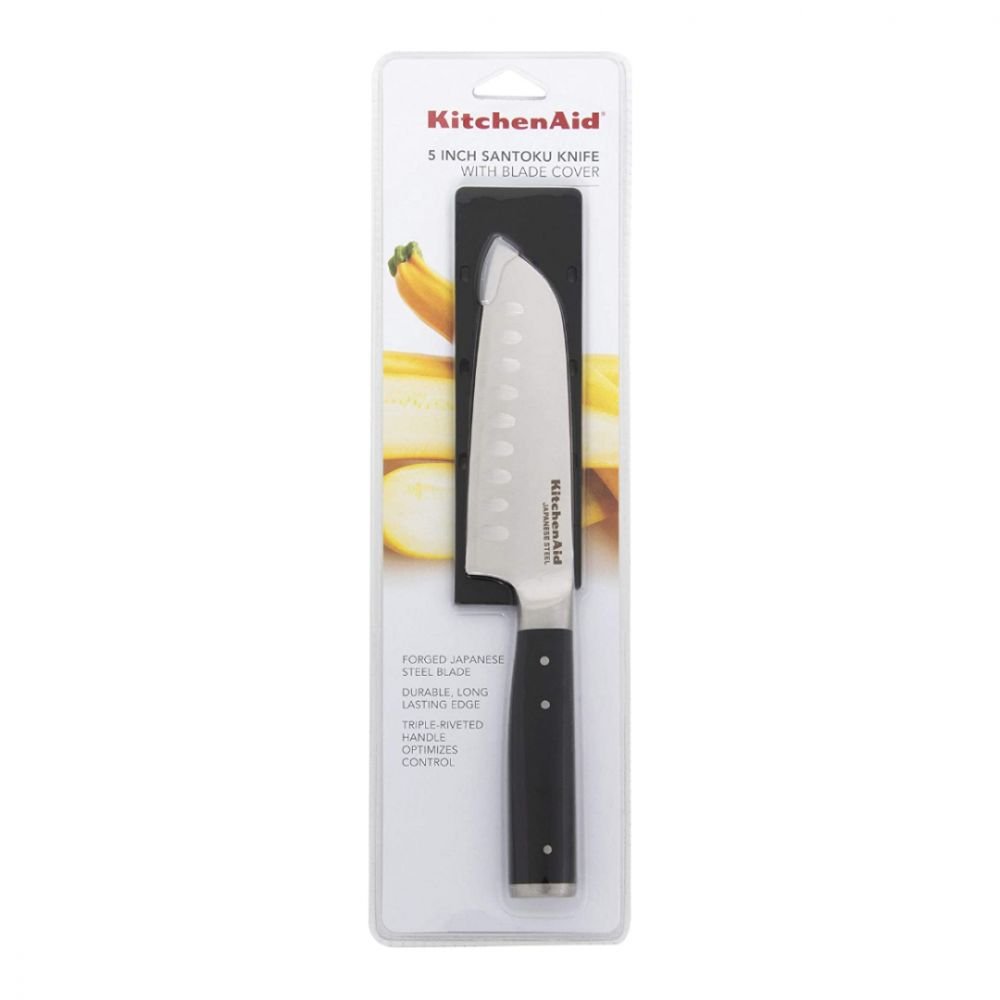 KitchenAid Gourmet Forged Santoku Knife, 5-Inch, Black