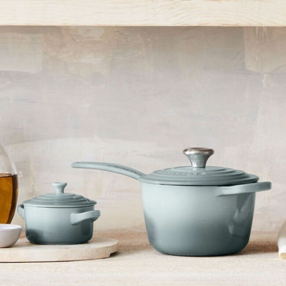 2.25 Qt. Signature Enameled Cast Iron Saucepan with Stainless