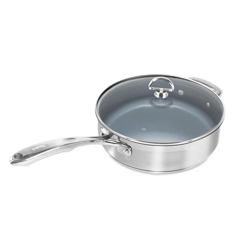 Induction 21 Steel CeramicCoated Saute Skillet & Lid (5 Qt) Chantal