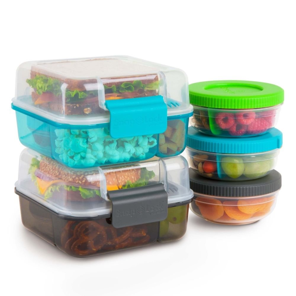 Own Design Sealed Snackle Storage Box with Divider Plastic Divided