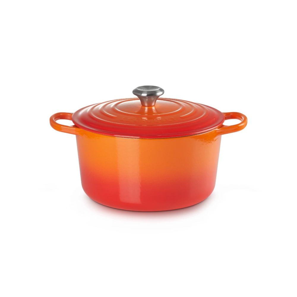 Signature 6.5 Qt. Enameled Cast Iron Deep Round Dutch Oven (Flame