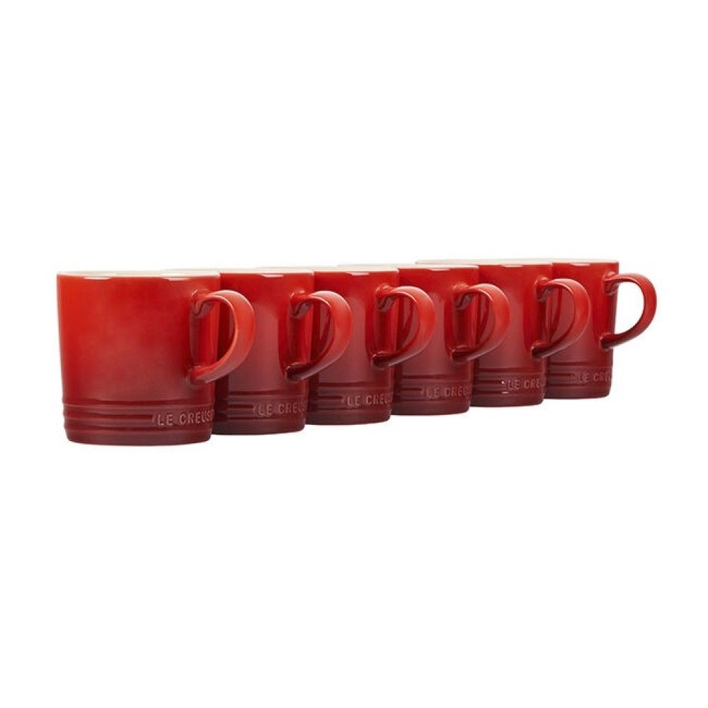LE CREUSET まとめ売り 12oz London Mugs Set of 6 (Cerise/Cherry Red) | Le Creuset
