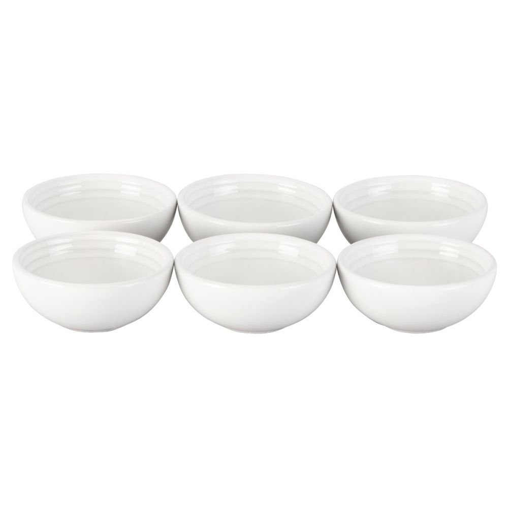 Le Creuset 2oz Pinch Bowls - Set of 6 | White