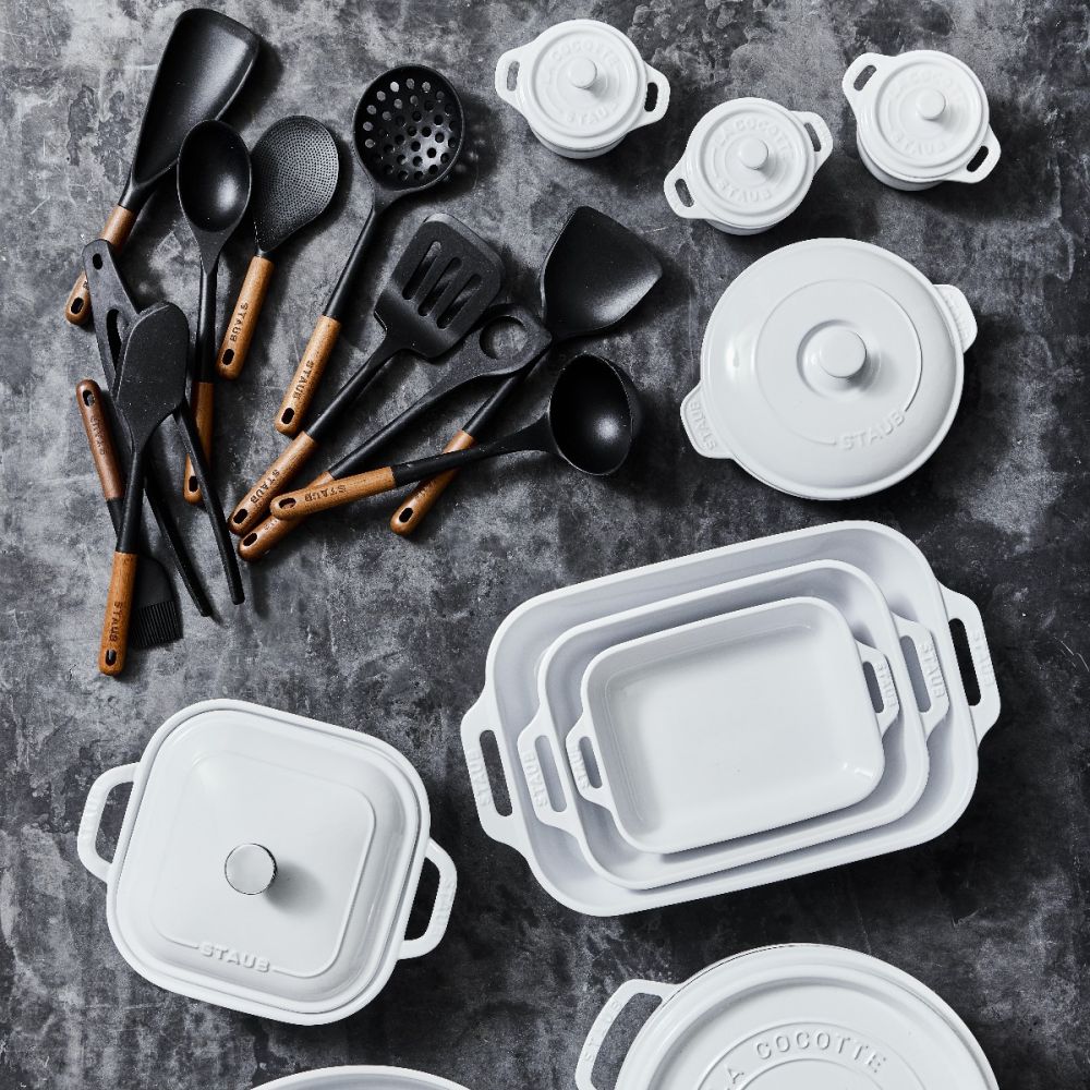 White 4-Piece Baking Dish Set | Staub | Everything Kitchens