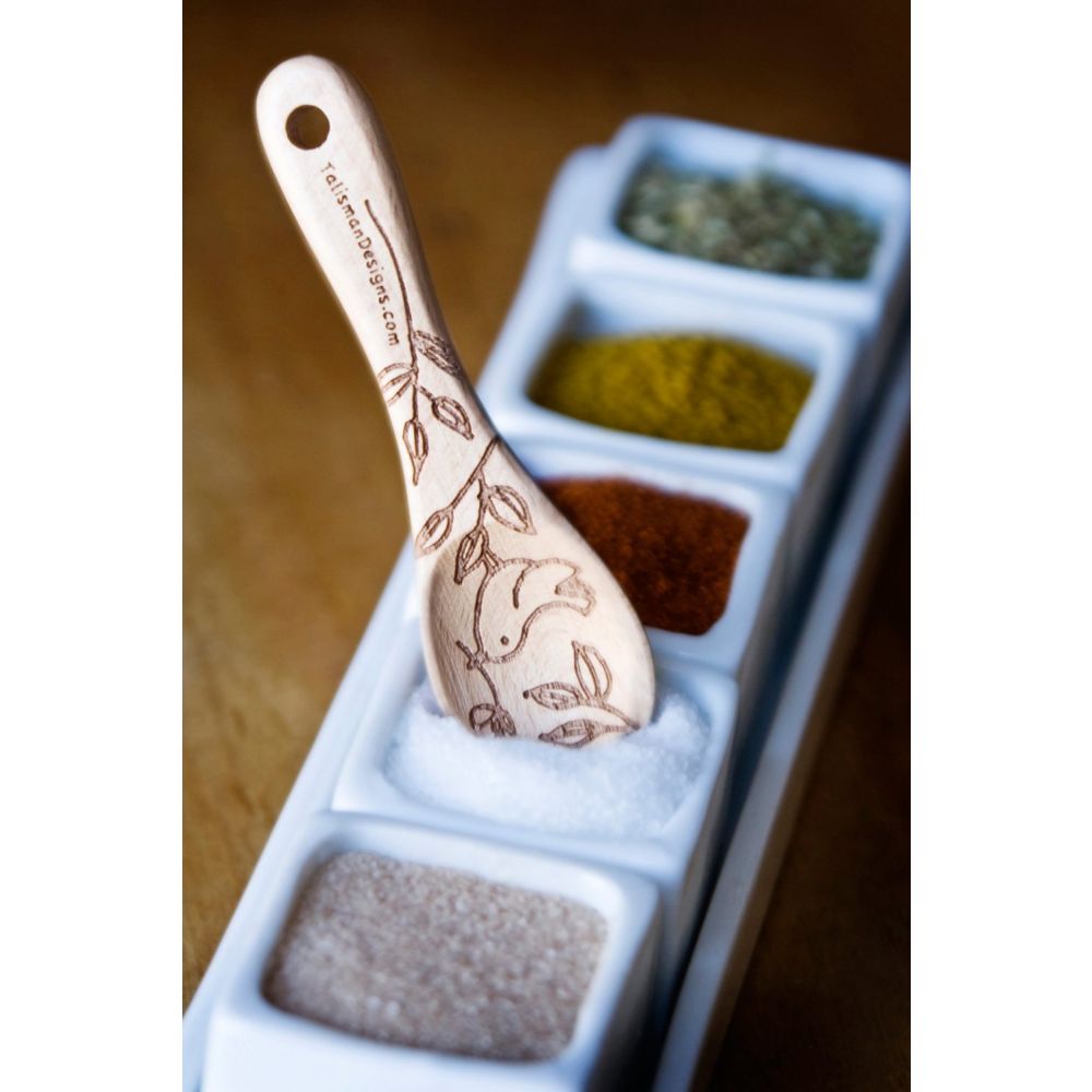 Berard Box Wood Mini Mustard & Salt Spoon