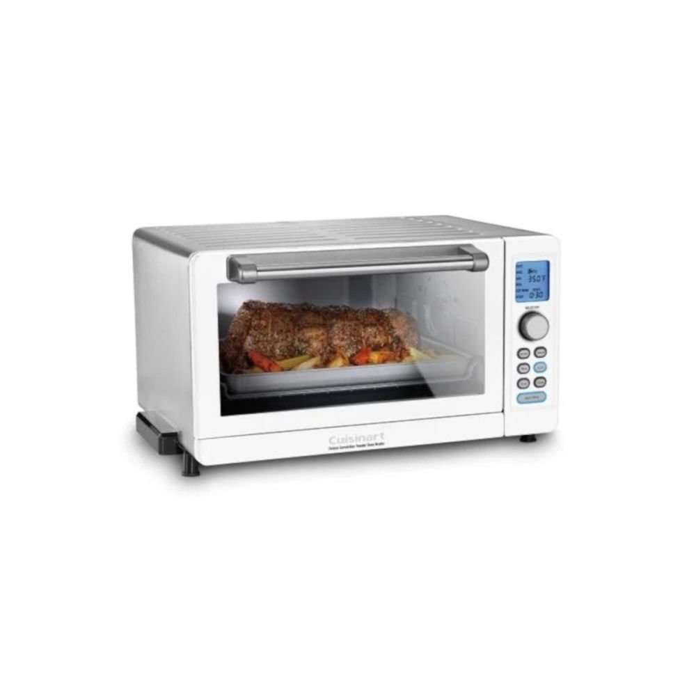 White Deluxe Convection Toaster Oven | Cuisinart | Everything Kitchens Cuisinart Deluxe White Stainless Steel Convection Toaster Oven Broiler