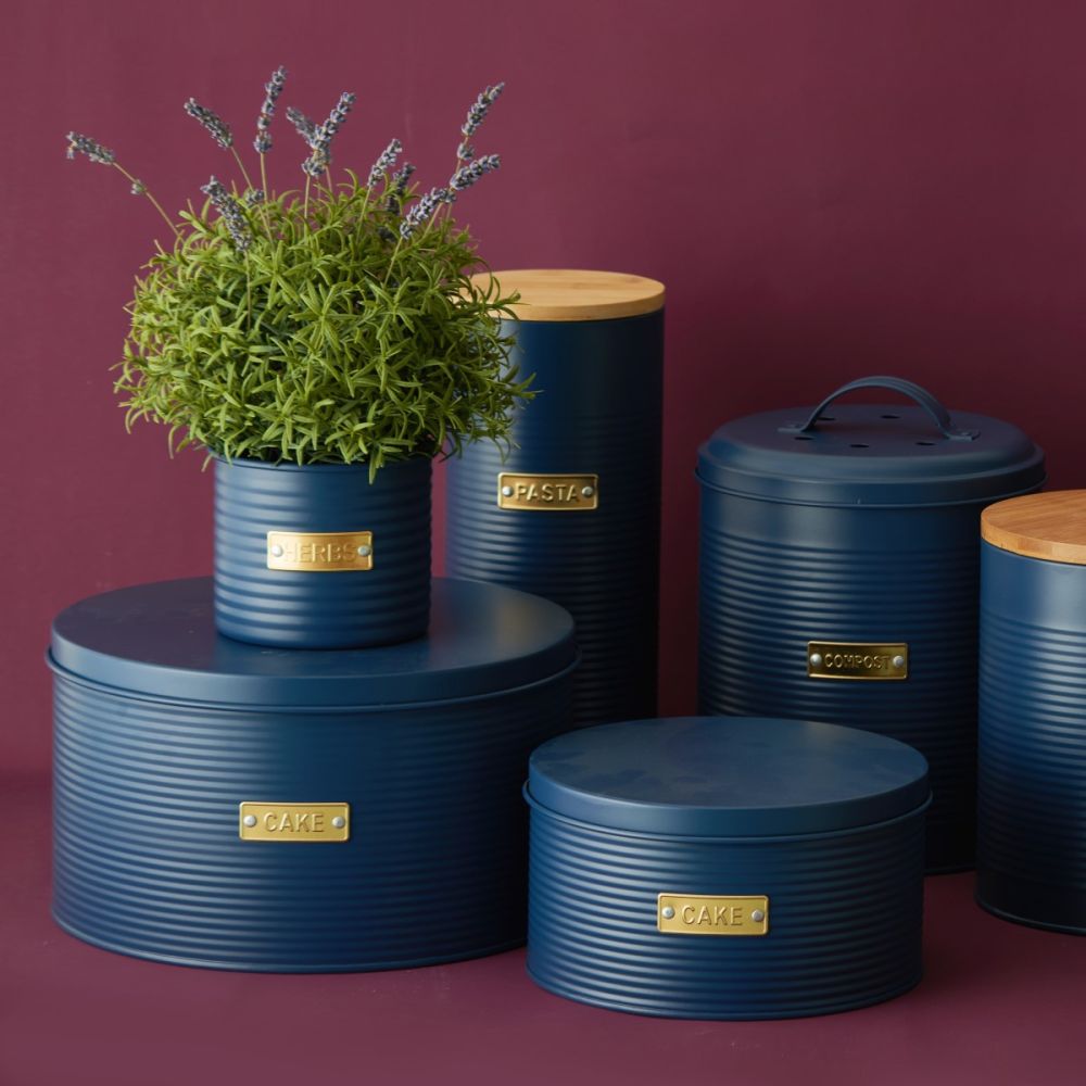 Typhoonotto Collection 1 5 Quart Sugar Canister Navy | INDIA