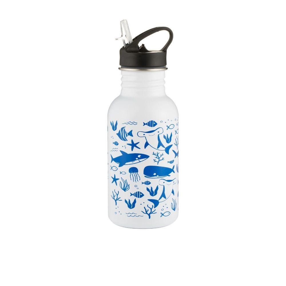 PURE Collection Color-Changing Water Bottle with Straw - Sealife