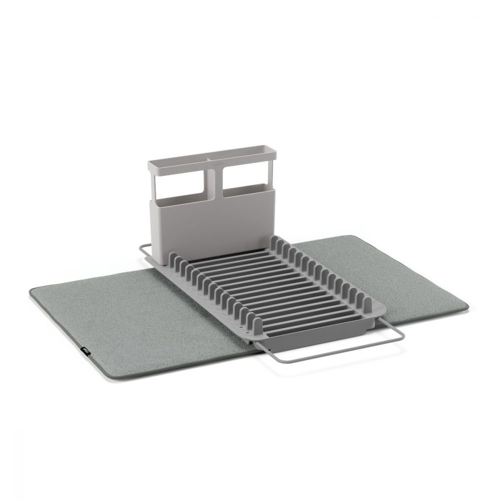 UDry Over the Sink Dish Rack with Dry Mat - Charcoal, Umbra