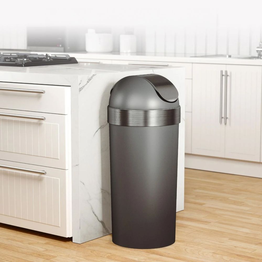 Umbra Venti 16.5 Gallon Trash Can | Pewter