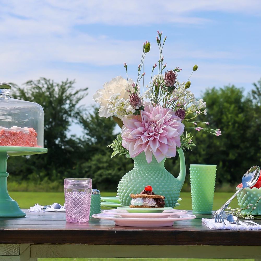 10” Cake Plate – Jade | Mosser Glass | Everything Kitchens
