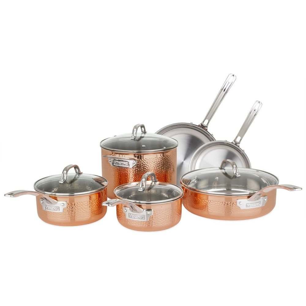  Viking Culinary 3-Ply 13-Piece Cookware Set,Stainless: Home &  Kitchen