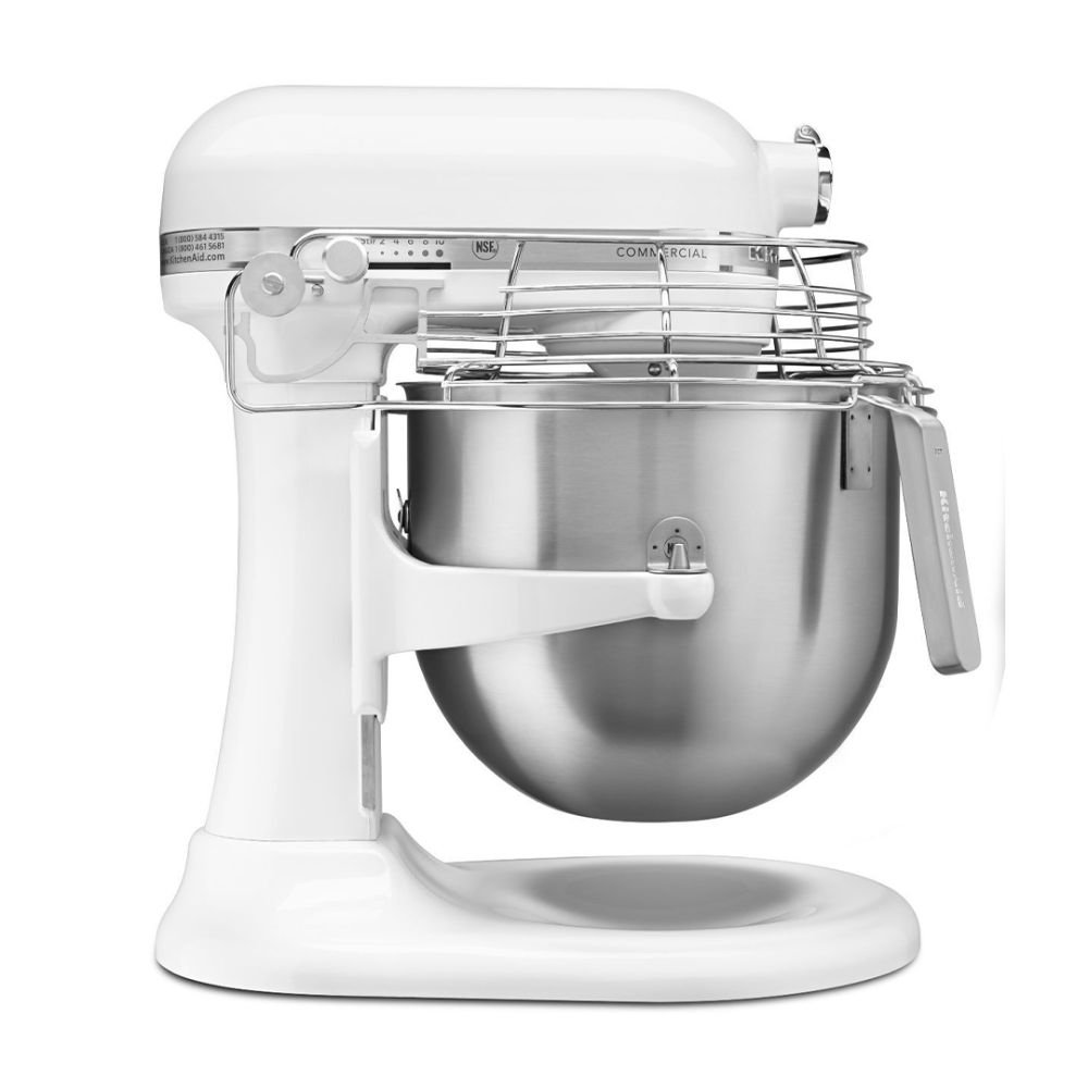 KitchenAid Commercial 8-Quart Bowl-Lift Stand Mixer with Bowl Guard | White