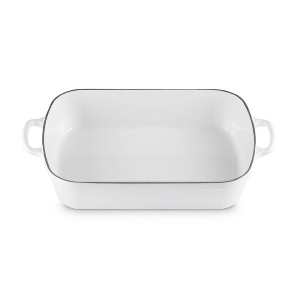 5.25 Qt. Rectangular Signature Cast Iron Roaster White Le Creuset Everything Kitchens